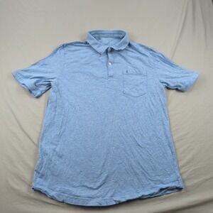 Criquet Shirt Mens Large Blue Polo Golf Tennis Casual Preppy Stretch